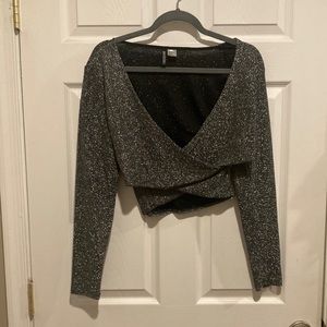 Glitter H&M crop top (L)